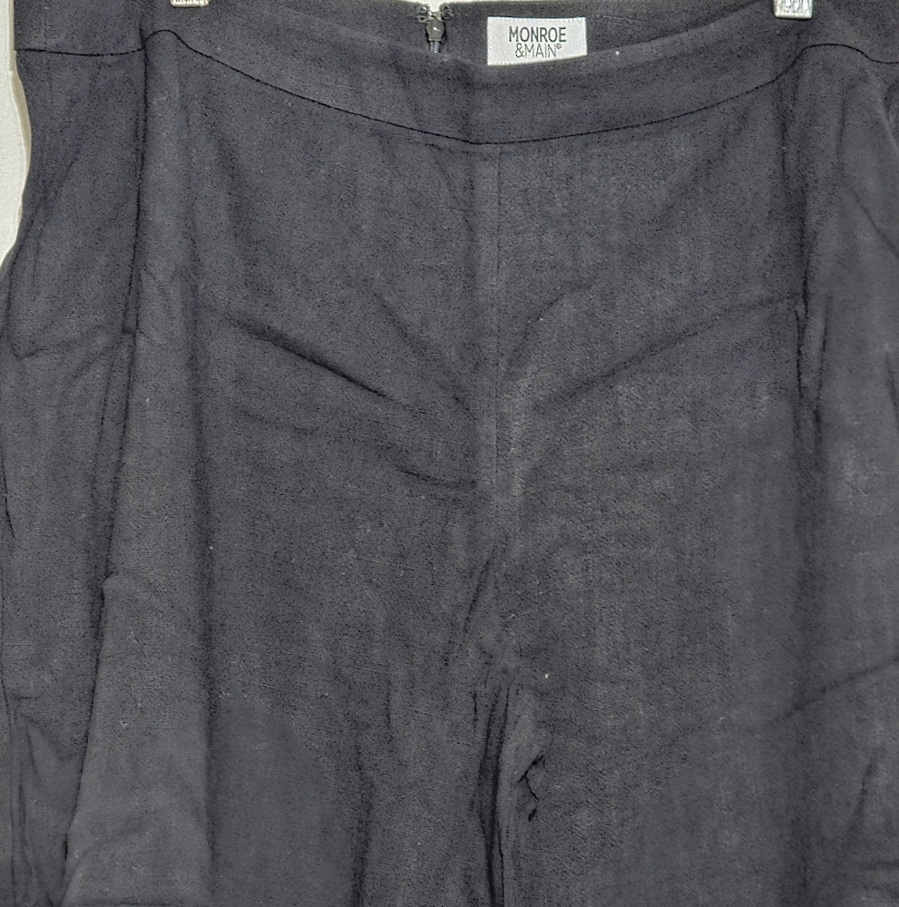 Monroe & Main Elegant Black Linen Blend Pants (0164) - Picture 2 of 5